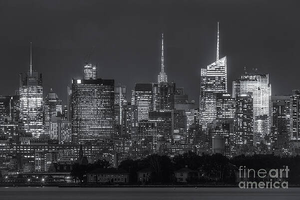 Wall Art featuring the photograph Mid-town Manhattan Twilight II by Clarence Holmes