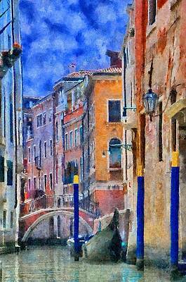 Building Wall Art featuring the painting Morning Calm In Venice by Jeffrey Kolker