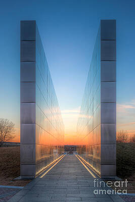 Wall Art featuring the photograph New Jersey Empty Sky Memorial I by Clarence Holmes