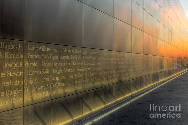 Wall Art featuring the photograph New Jersey Empty Sky Memorial III by Clarence Holmes