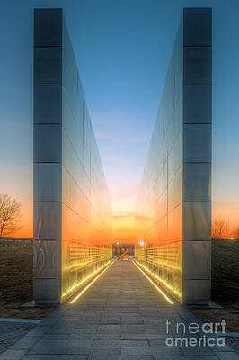 Reflection Wall Art featuring the photograph New Jersey Empty Sky Memorial IV by Clarence Holmes