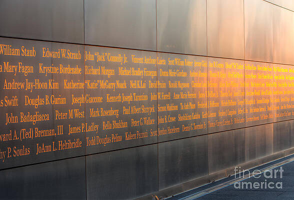 Wall Art featuring the photograph New Jersey Empty Sky Memorial IX by Clarence Holmes