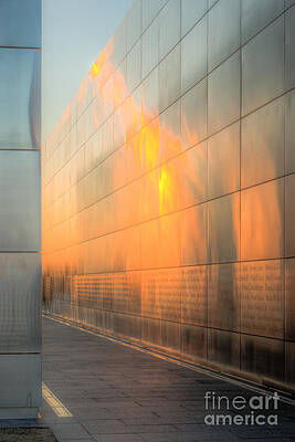 Wall Art featuring the photograph New Jersey Empty Sky Memorial V by Clarence Holmes