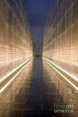 Wall Art featuring the photograph New Jersey Empty Sky Memorial VII by Clarence Holmes