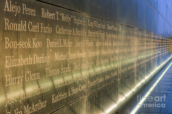 Wall Art featuring the photograph New Jersey Empty Sky Memorial VIII by Clarence Holmes