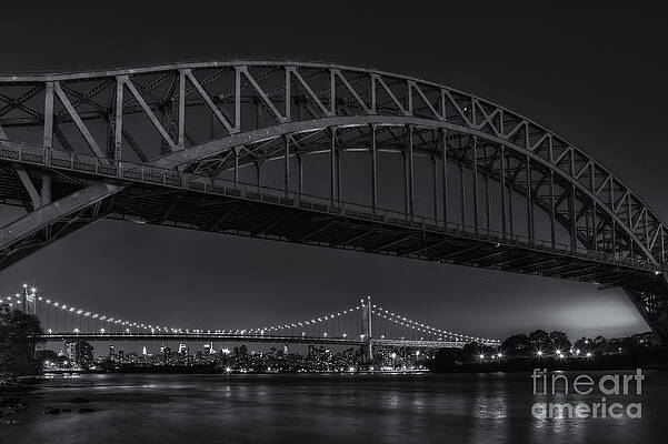 Wall Art featuring the photograph New York City Hell Gate Bridges II by Clarence Holmes