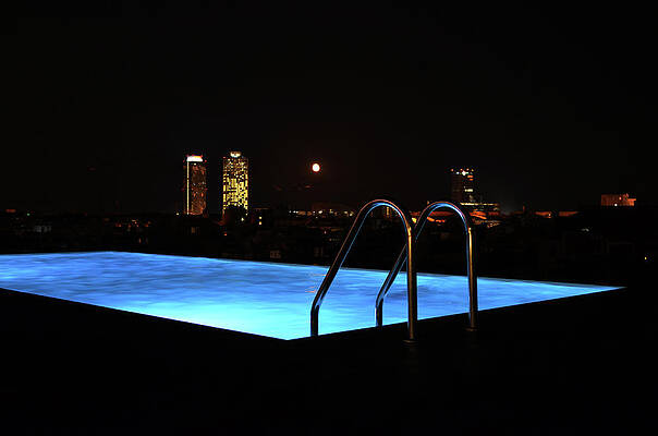 Water Wall Art featuring the photograph Night Swim Anyone by La Dolce Vita