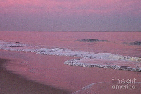 Cape Henlopen Wall Art featuring the photograph Pink Atlantic - Cape Henlopen State Park - Lewes DE by Roche Fine Art