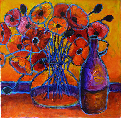 Red Painting - Poppy Time by Jeremy Holton