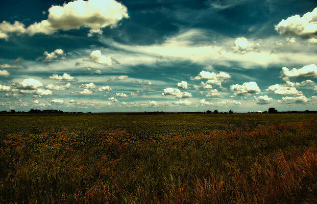 Landscape Wall Art featuring the photograph Raging Midnight Field by Bill and Linda Tiepelman