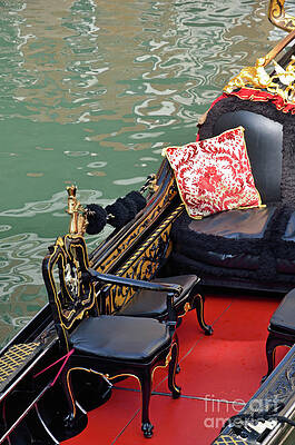 Nobody Photograph - Seats In Gondola By Water by Sami Sarkis Photography