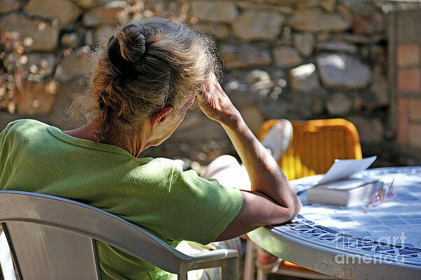 Outdoors Wall Art featuring the photograph Senior Woman Napping by Sami Sarkis Photography