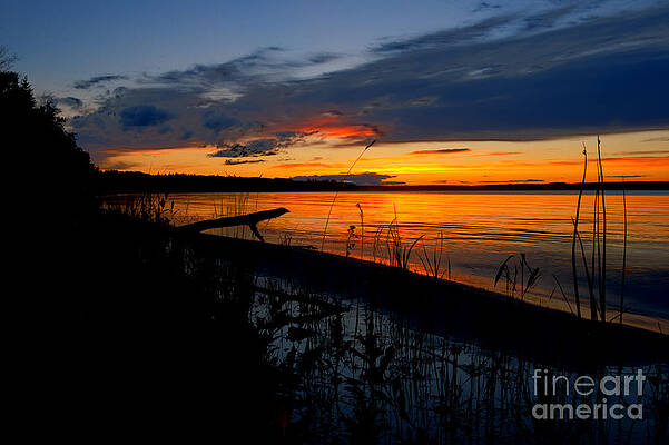 Sky Photograph - Skeloton Lake Sunset HDR by Darcy Michaelchuk