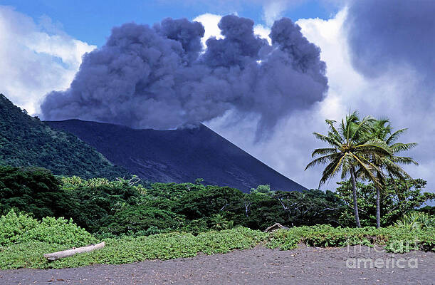 Wall Art featuring the photograph Smoking Yasur Volcano by Sami Sarkis Photography