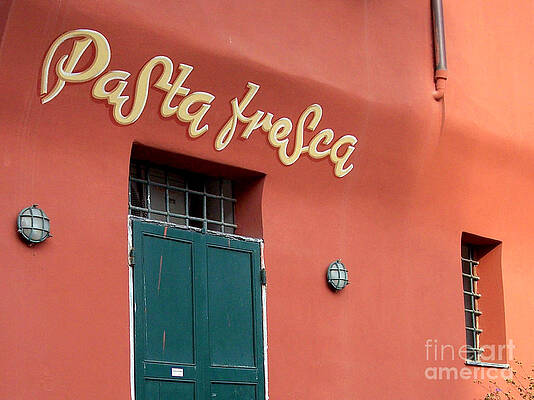 Camogli Wall Art featuring the photograph Storefront In Camogli - Pasta Fresca by Roche Fine Art