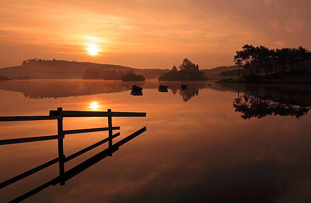 Reflection Wall Art featuring the photograph Sunrise At Knapps Loch by Grant Glendinning