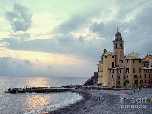 Camogli Wall Art featuring the photograph Sunset At Camogli by Roche Fine Art