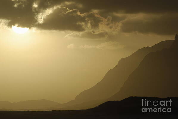 Outdoors Wall Art featuring the photograph Sunset On Mountains By Coastal Landscape by Sami Sarkis Photography