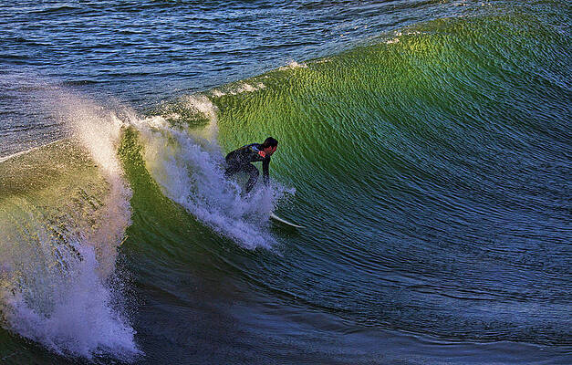 Sea Photograph - Surfs Up by Beth Sargent