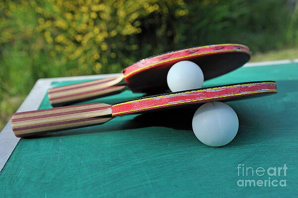 Close Up Photograph - Table Tennis Rackets by Sami Sarkis Photography