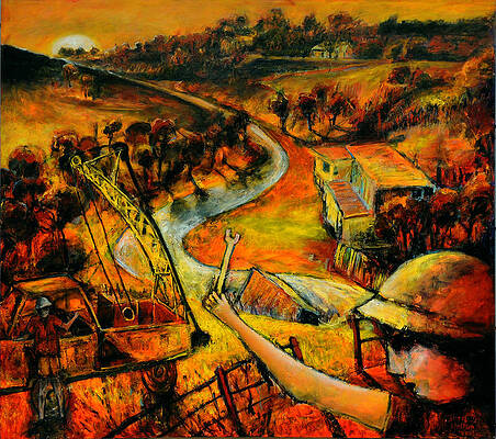 Place Wall Art featuring the painting The Driller by Jeremy Holton