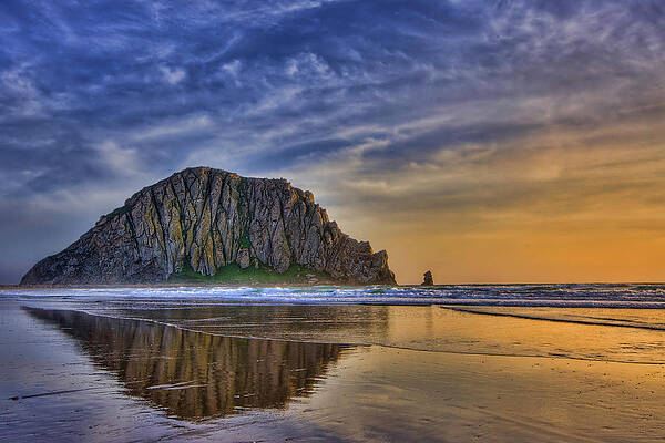 Morro Rock at Sunset Photograph