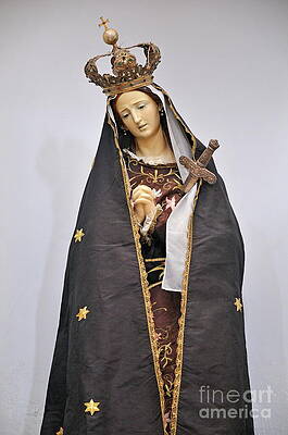 Close Up Photograph - The Virgin Mary Statue In Church by Sami Sarkis Photography