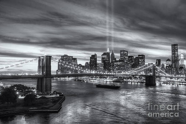 Wall Art featuring the photograph Tribute In Light V by Clarence Holmes