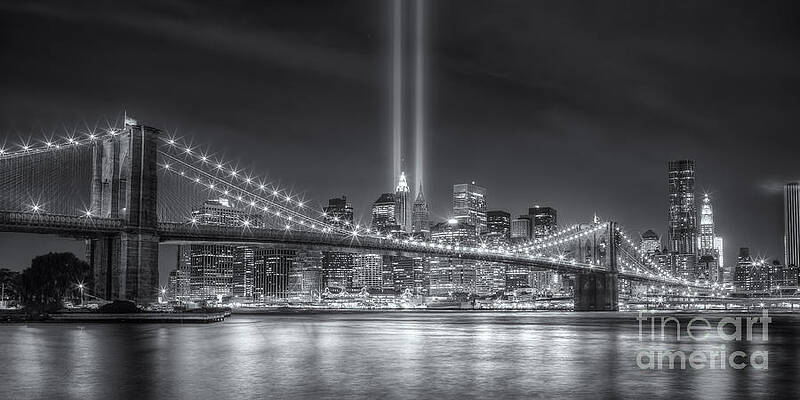Reflection Wall Art featuring the photograph Tribute In Light VI by Clarence Holmes