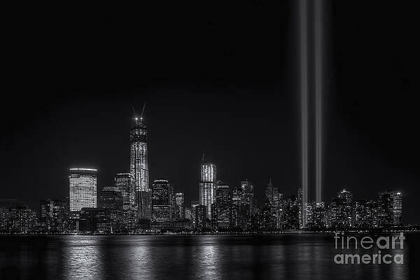 Wall Art featuring the photograph Tribute In Light X by Clarence Holmes