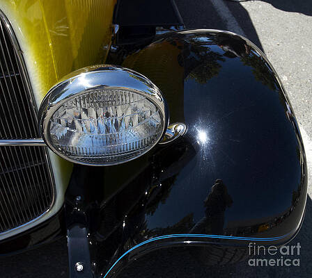 Wall Art featuring the photograph Vintage Car Reflection by Blake Webster