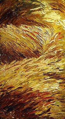 Wall Art featuring the painting Windblown Grass by Raette Meredith