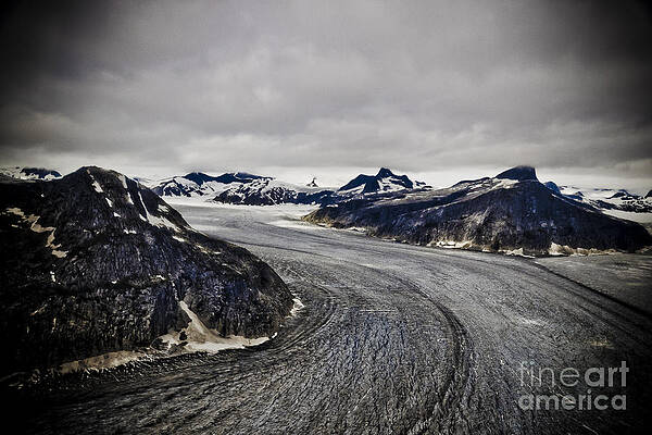 Alaska Wall Art featuring the photograph Winding Taku Glacier by Darcy Michaelchuk