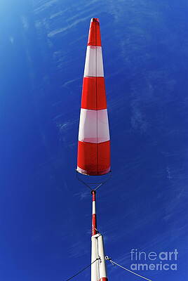 Nobody Photograph - Windsock Against Blue Sky by Sami Sarkis Photography