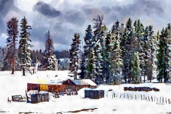 Wall Art featuring the painting Winter Seclusion by Jeffrey Kolker