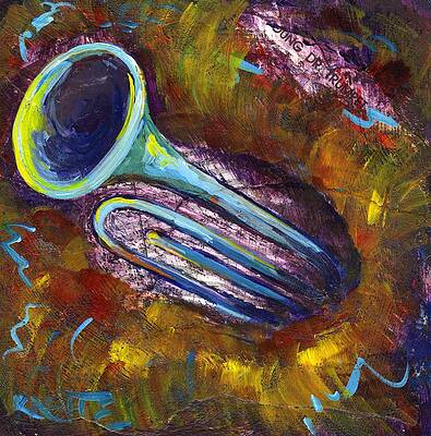 Wall Art featuring the painting Young Dr Trumpet by Raette Meredith