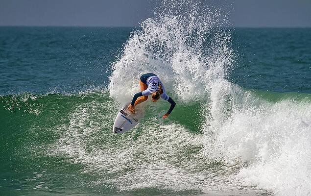 Beach Photograph - Bronte Macaulay Surfing #1 by Waterdancer