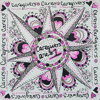 Carer Wall Art featuring the drawing Carer Love by Carole Brecht