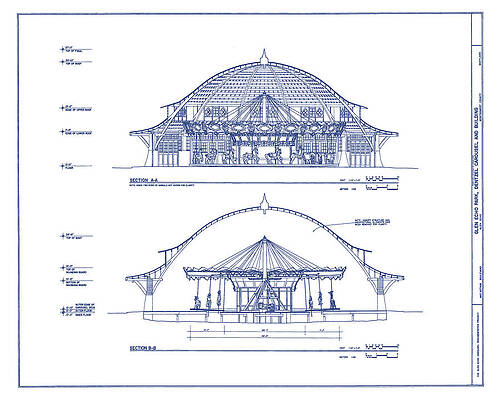 Dentzel Carousel - Glen Echo, MD - circa 1921  by Wall Artifact