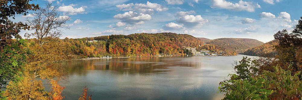 Usa Photograph - Fall Colors On Cheat Lake Morgantown #1 by Steven Heap