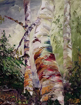 Wall Art featuring the painting June Birch #2 by Raette Meredith