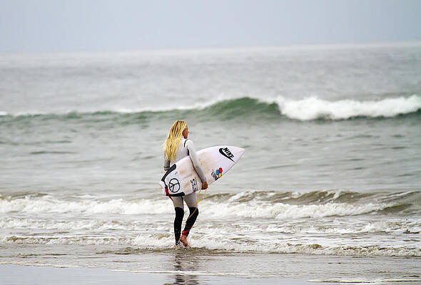 Surfer Wall Art featuring the photograph Laura Enever Surfer Girl #1 by Waterdancer