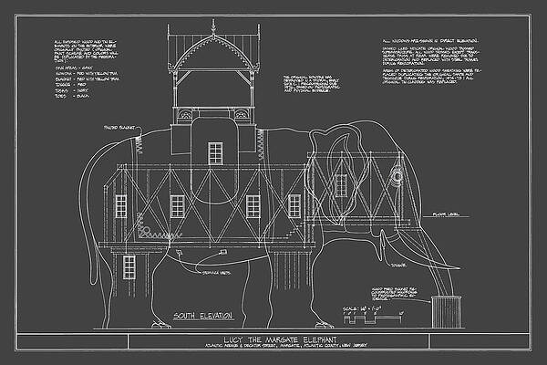 Lucy The Elephant - Margate, NJ - circa 1881 by Wall Artifact