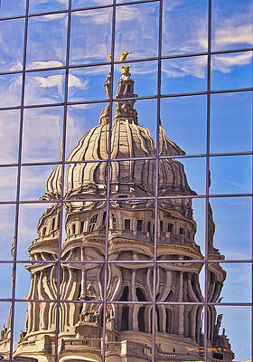 Reflection Photograph - Madison Capitol Reflection #1 by Steven Ralser
