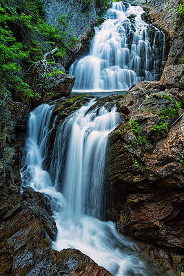 Wall Art featuring the photograph Majestic Fall Crystal Cascade Pinkham Notch NH by Jeff Sinon