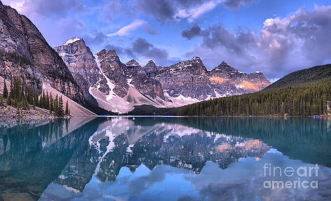 Moraine Lake Reflection at Dawn Wall Art