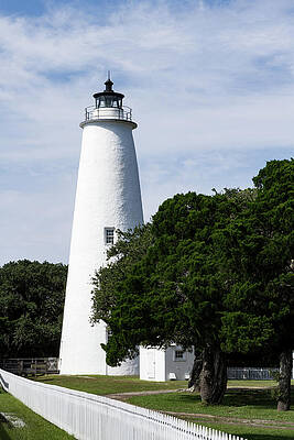 Lighthouse Wall Art featuring the photograph Ocracoke Lighthouse #1 by Rob Narwid
