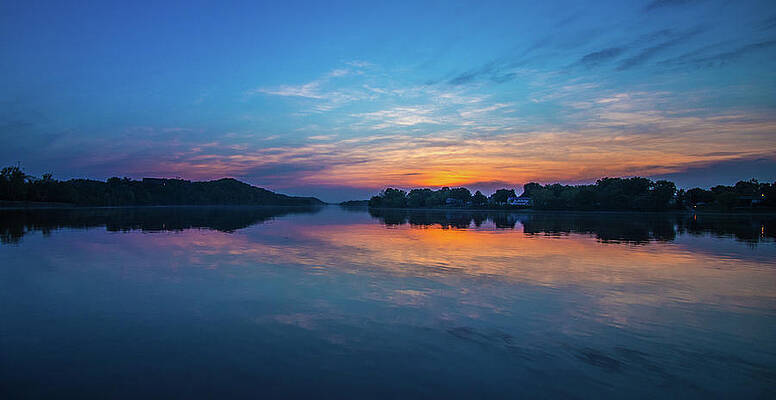 Ohio Wall Art featuring the photograph Ohio River At Sunset #1 by Jonny D
