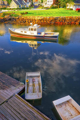 Reflection Photograph - Perkins Cove - Maine #2 by Steven Ralser
