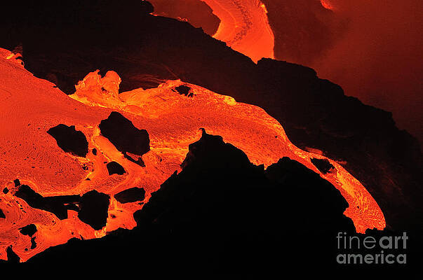 Wall Art featuring the photograph River Of Molten Lava #1 by Sami Sarkis Photography